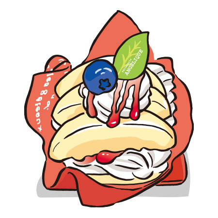 桃を使ったバニラシフォン