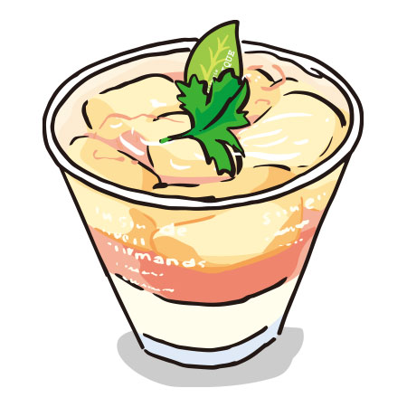 桃とジュレのパンナコッタ