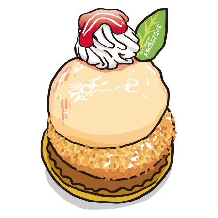 桃のタルト